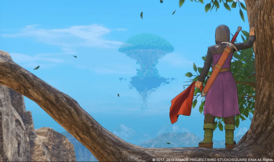 Luminary of dqxi, the hero with his back turned so we can't see that pretty face of his