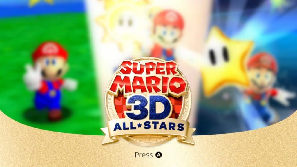 The super mario 3d all-stars title screen is a thing of beauty