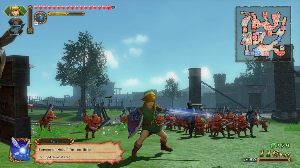 Link is fighting those monsters like a god in hyrule warriors definitive edition