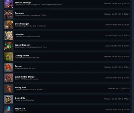 Achievements