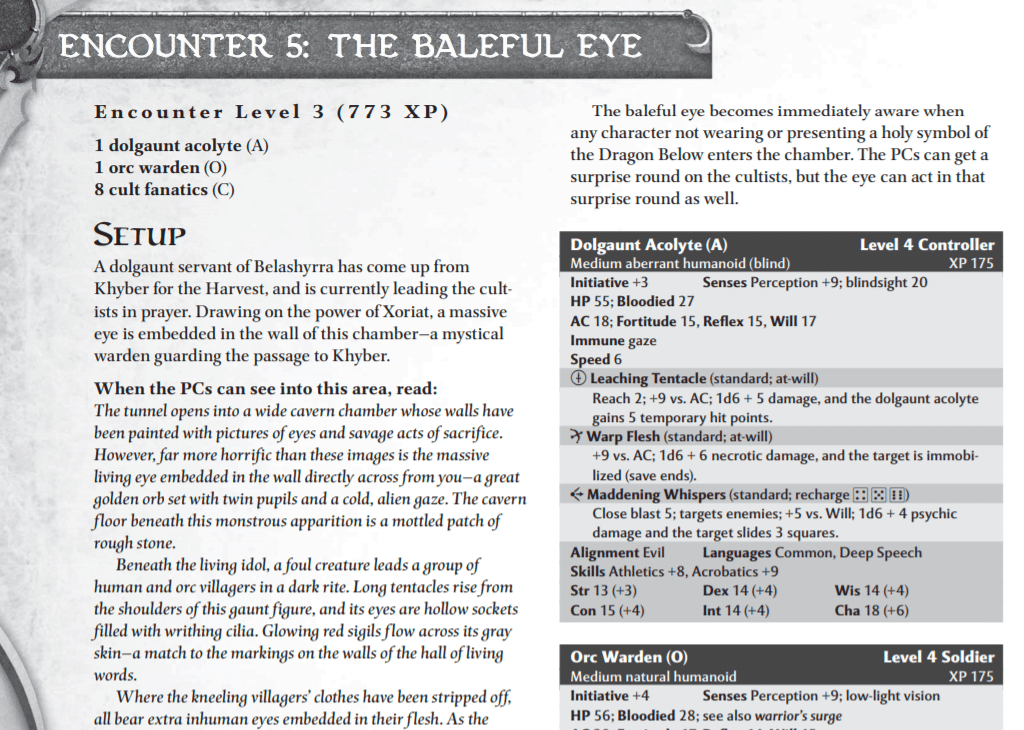 A d&d 4e giant eyeball encounter - d&d 4th edition was a lot of fun! (explained)