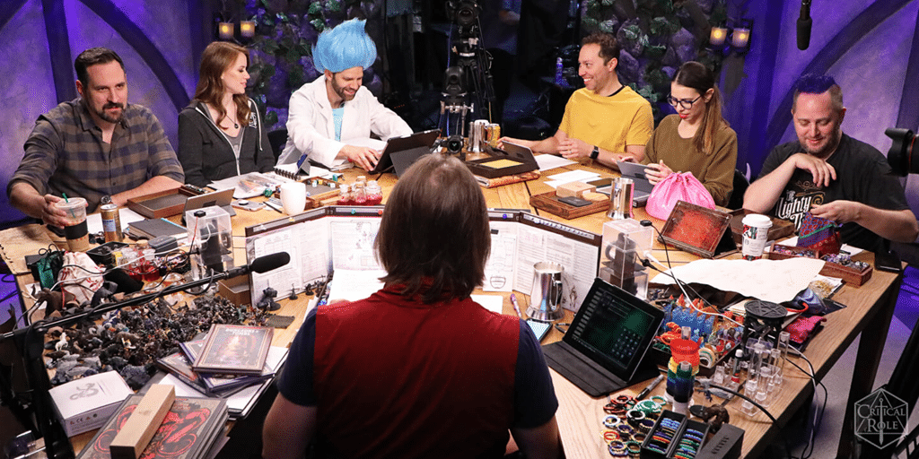 Critical role cast playing the most well-known of tabletop rpgs, d&d