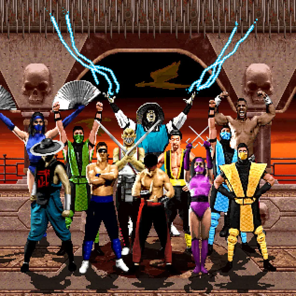 Picture of multiple mortal kombat characters