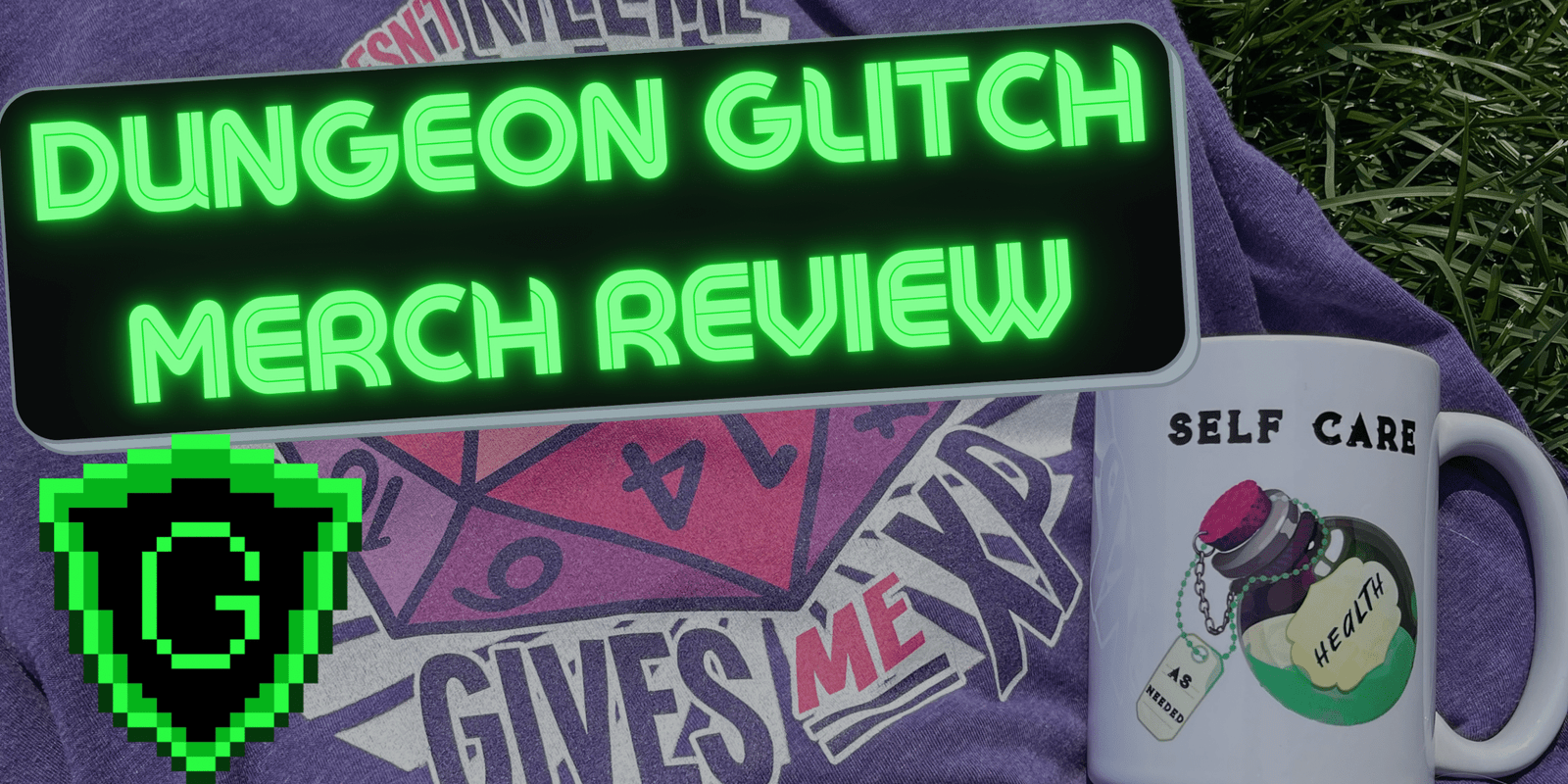 Header for dungeon glitch merch review