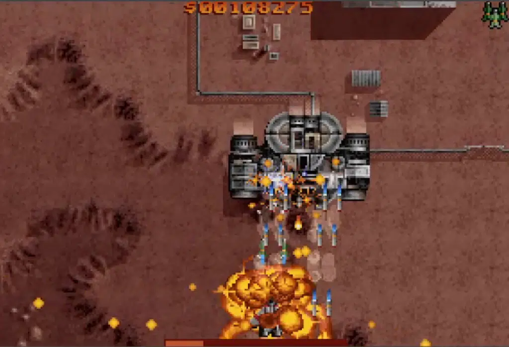 Being instantly obliterated by a boss in this shmup