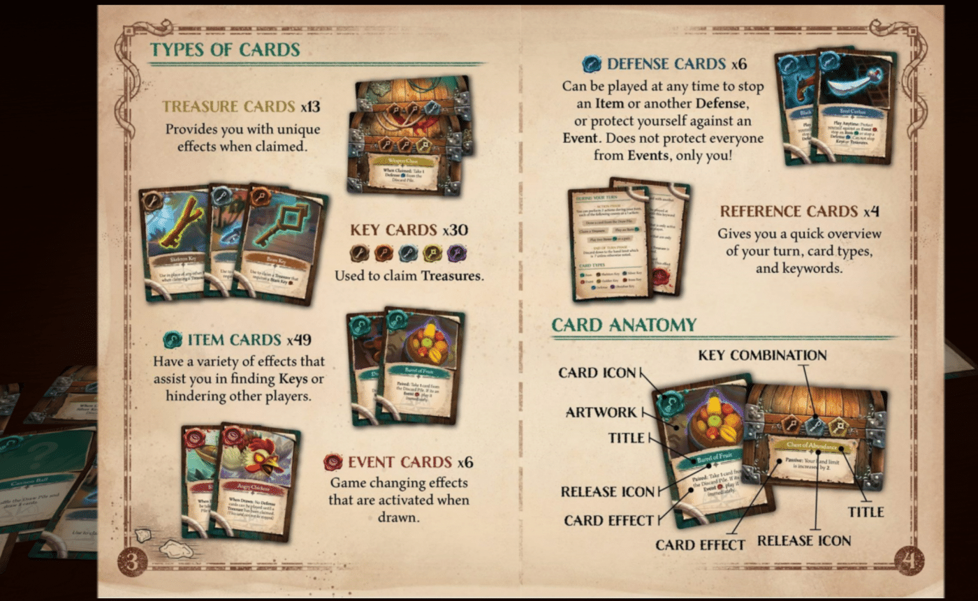 Forgotten treasure types of cards