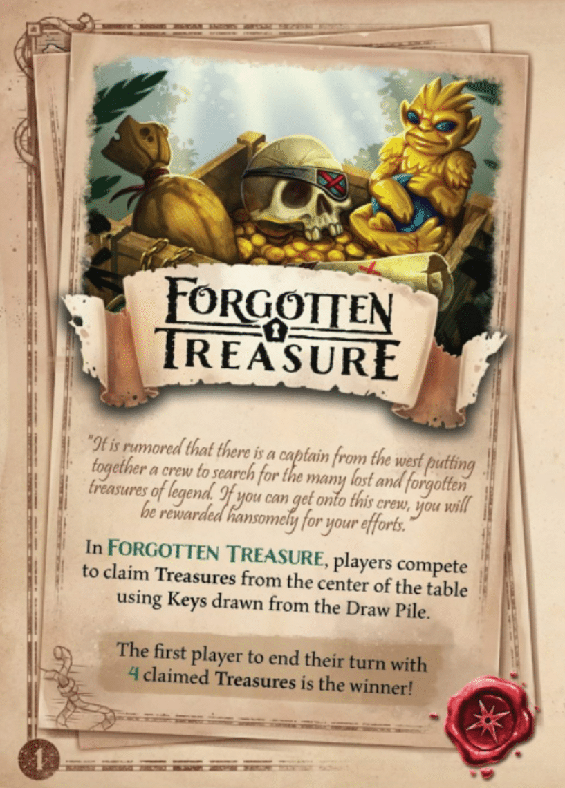 The opening of Forgotten Treasure