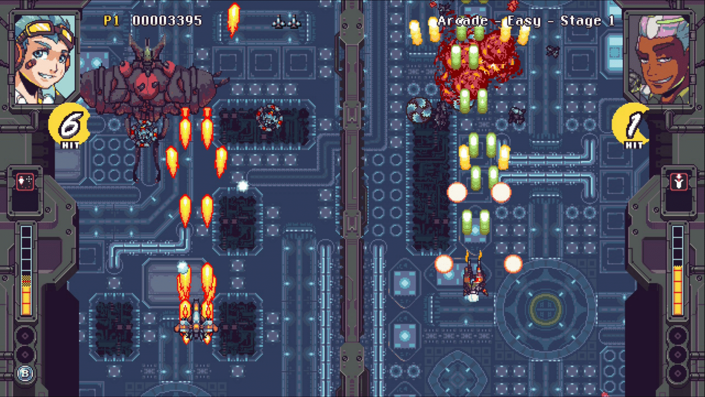 Rival megagun shmup full of visual stimuli