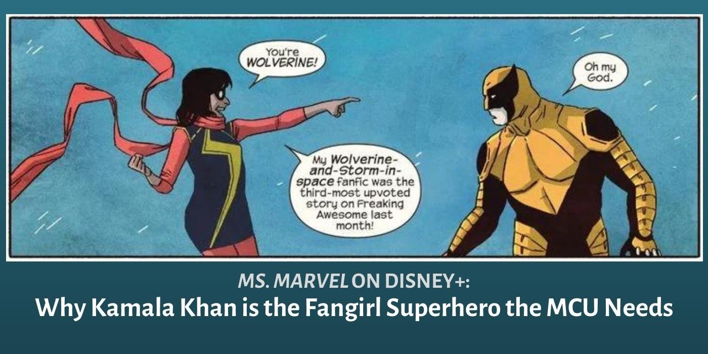 Comic Panel with Ms. Marvel and Wolverine, with article's title