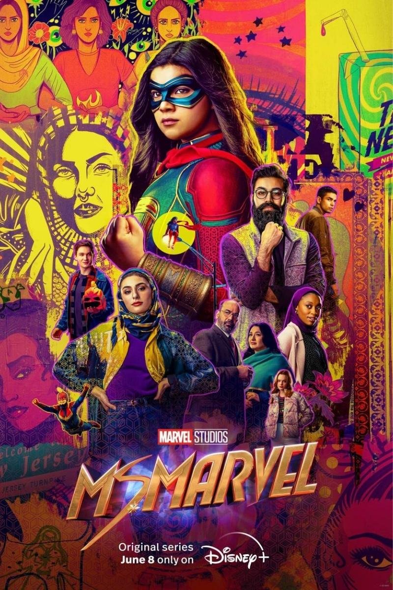 Promotional poster for marvel studios ms. Marvel, original series june 8 only on disney+