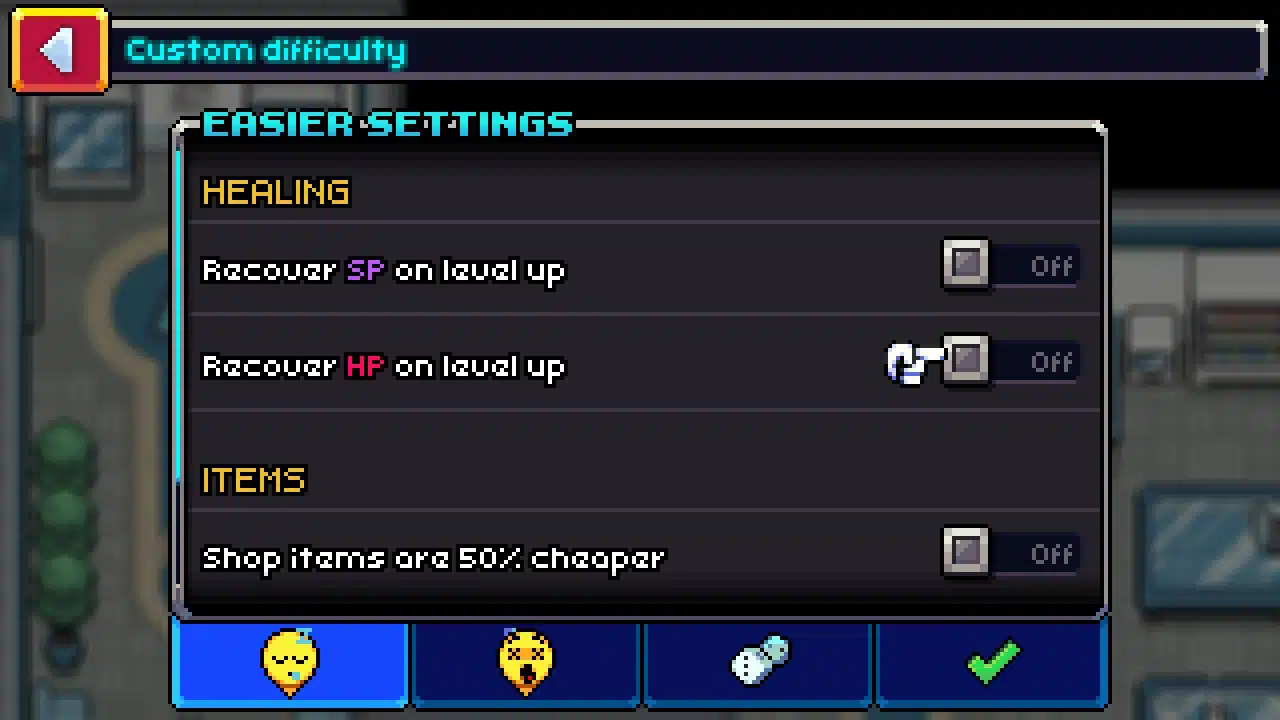 A custom difficulty setting lets you adjust your coromon experience on the fly.