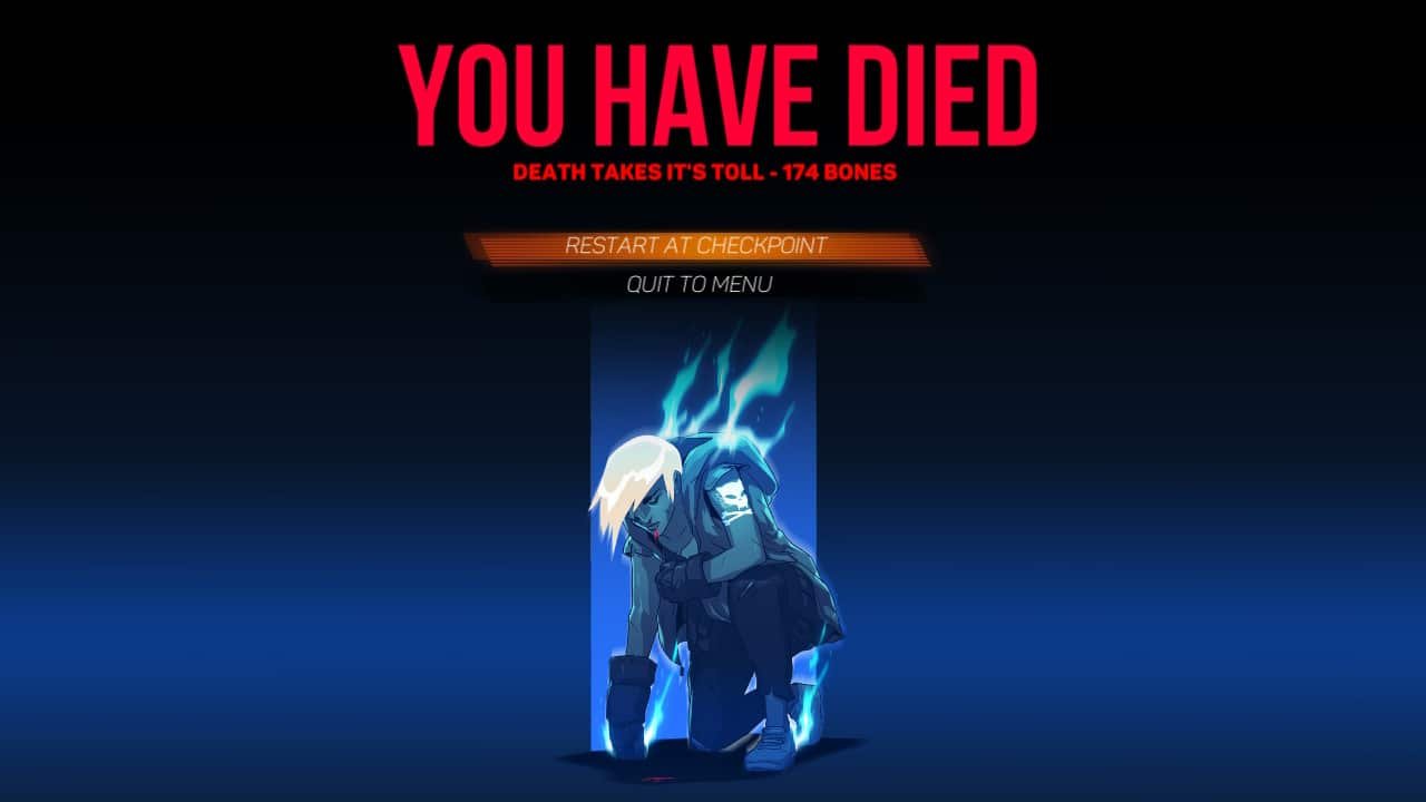 The ever-present death screen. You have died.