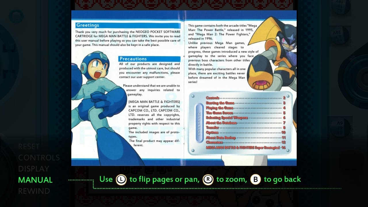 Mega man battle fighters manual