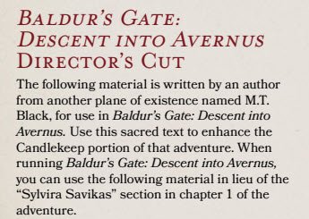 Avernus director's cut, written by the author