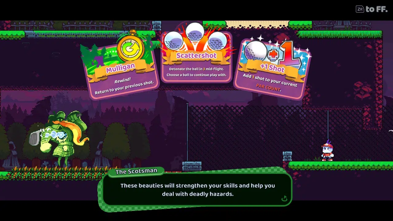 Ace cards serve as one-time abilities in cursed to golf
