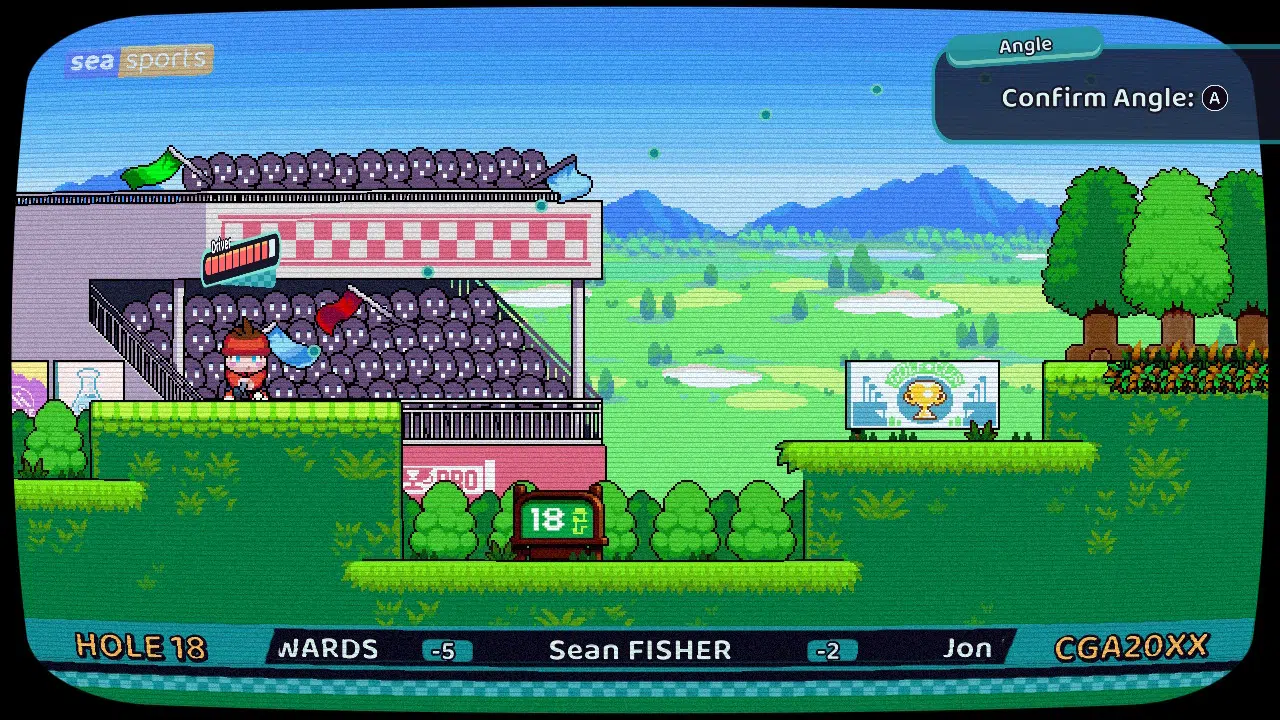 This crt filter is only in the opening of cursed to golf... But i kinda wish you could always have it on.