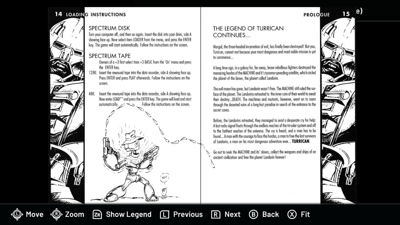 The manuals included in turrican anthology vol. I are pretty dang neat. - turrican anthology vol. I & ii (switch) review - geek to geek media