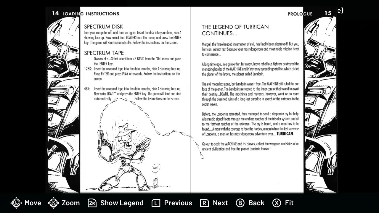 The manuals included in turrican anthology vol. I are pretty dang neat.