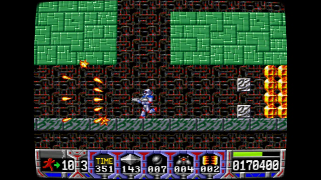 Turrican anthology vol. I includes crt filters, because of course it does!
