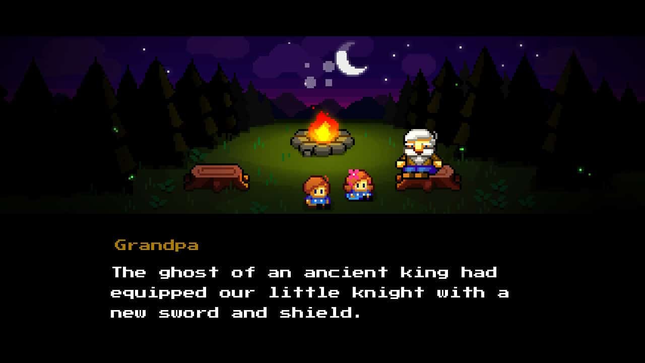 The entire story of blossom tales ii: the minotaur prince takes place in a grandpa's tale.