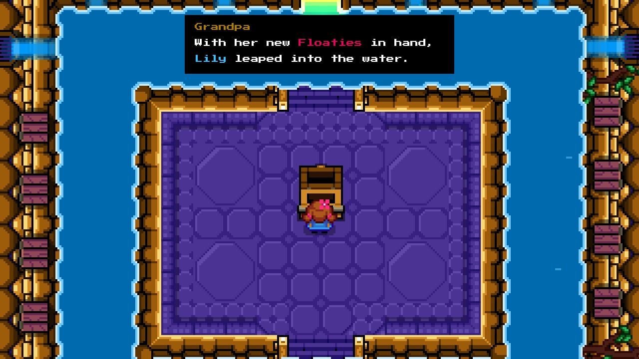 Blossom tales ii: the minotaur prince has floaties instead of flippers.