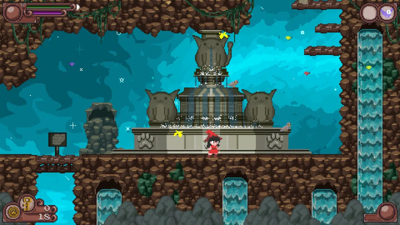 The checkpoints in catmaze are big cat shrines.