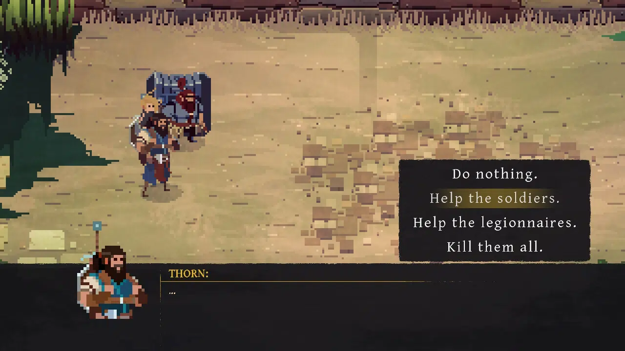 Occasionally you get to make choices in no place for bravery, but i'm not sure how impactful they are.