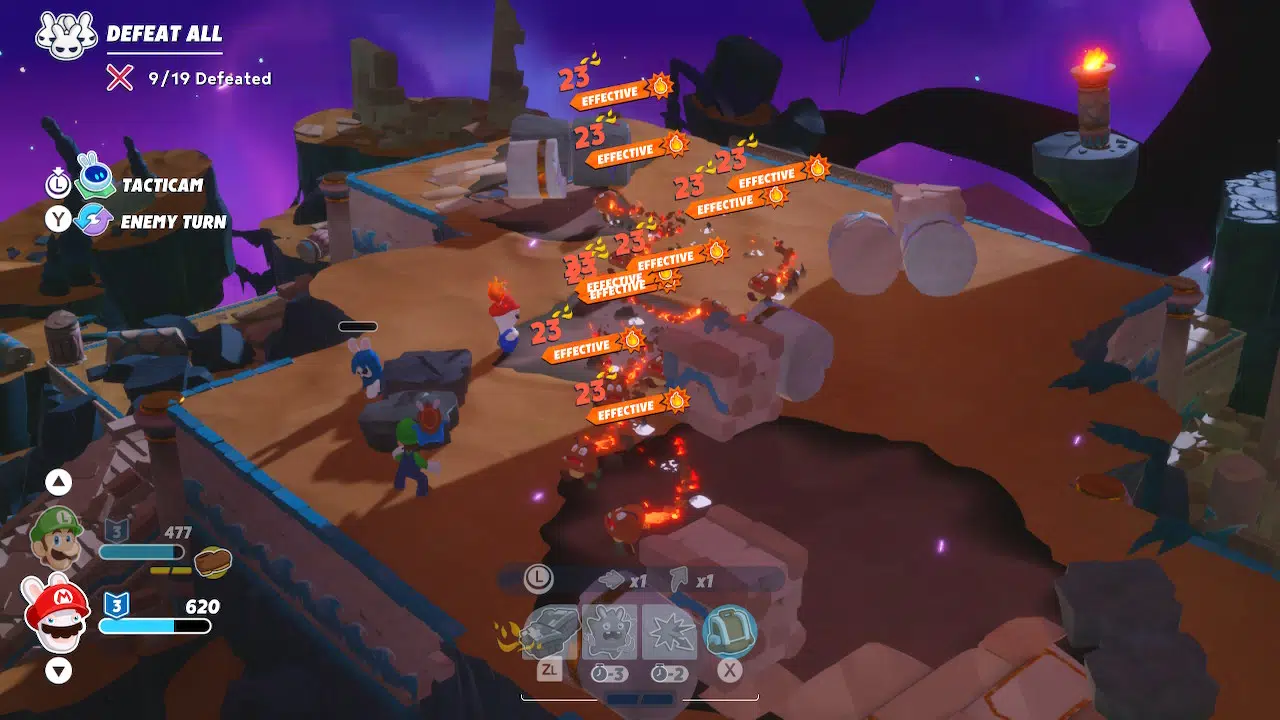 Sometimes i go a bit overboard with fire in mario + rabbids sparks of hope.