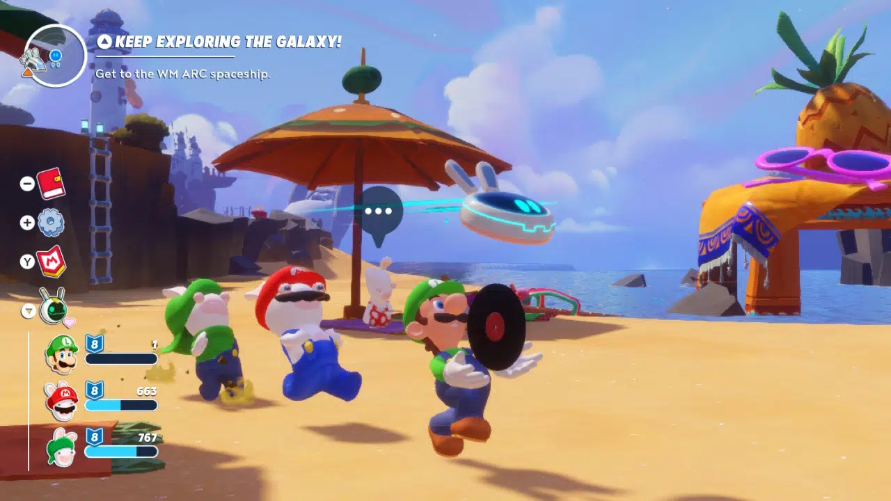 One of the early optional missions in mario + rabbids sparks of hope has you saving a beach concert.