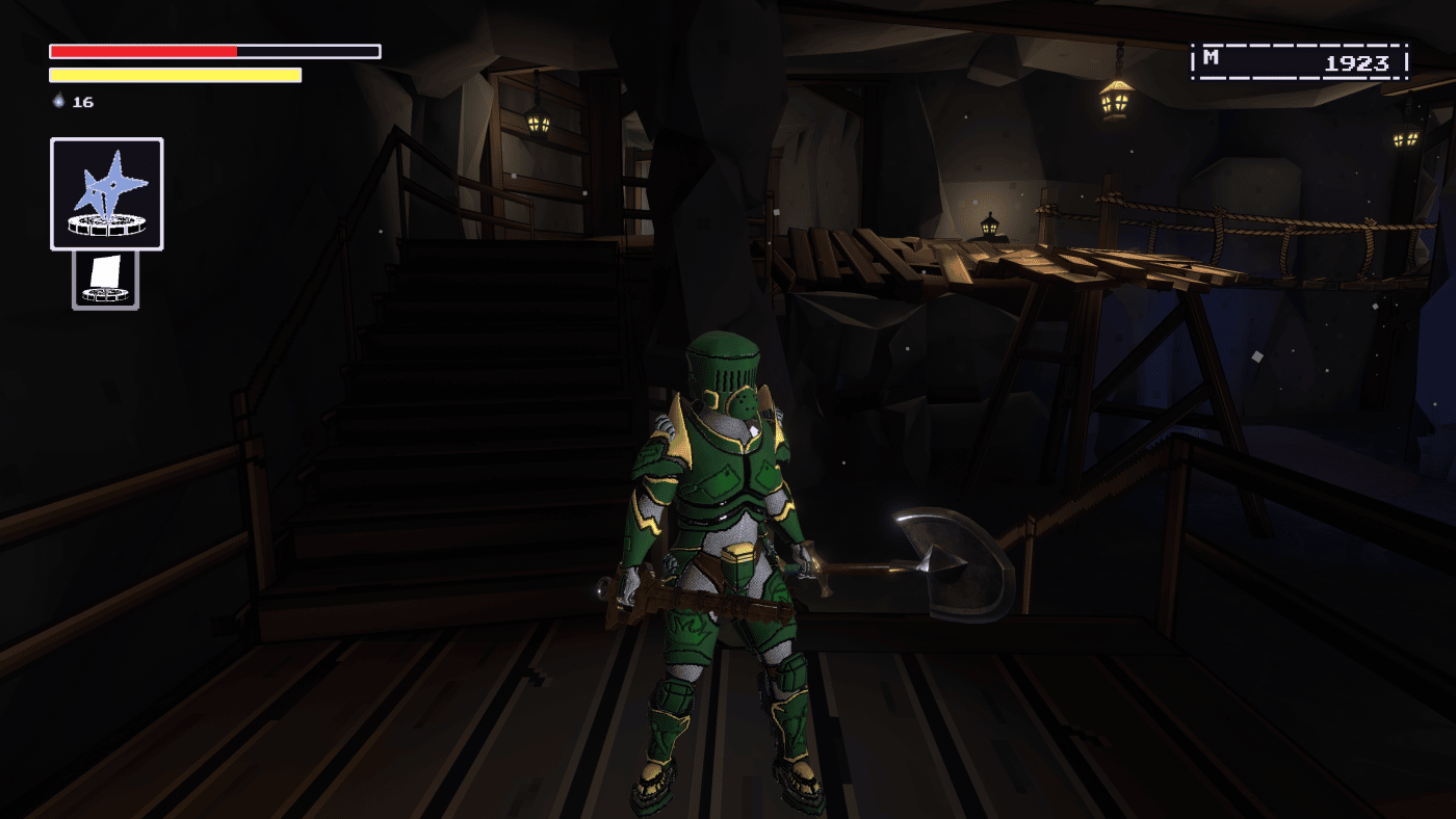 There's not really a joke to The Last Hero of Nostalgaia letting you wear green "Master Chef" armor while wielding a shovel in one hand and big key in the other, but it's worth a smile.