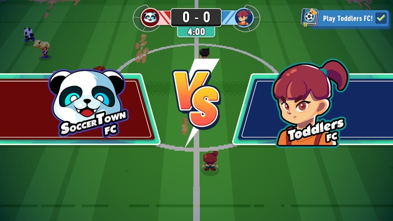 The first team you go up against in soccer story is toddlers fc, a team full of toddlers.