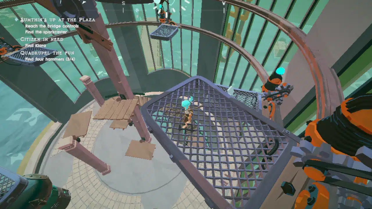 Wavetale's "levels" have you climbing up towers in platforming and puzzle solving challenges.