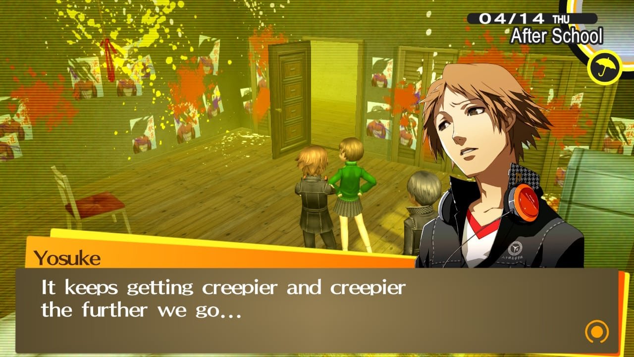 The realm inside the tv in persona 4 golden is always unsettling.