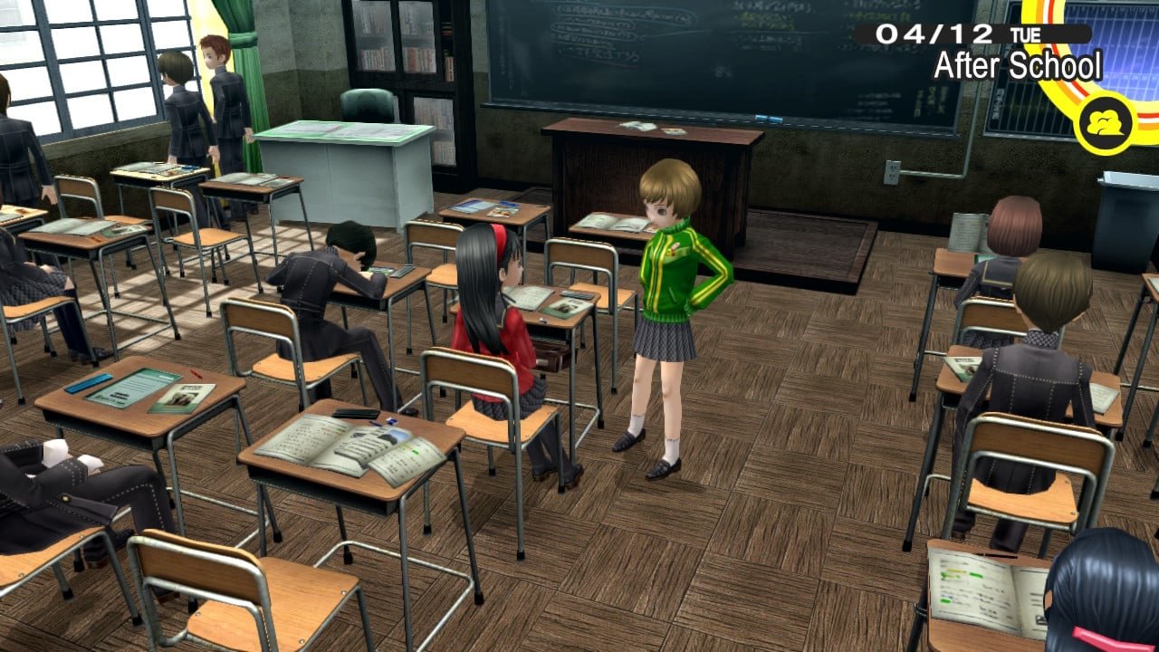 A lot of persona 4 golden takes place in your homeroom.