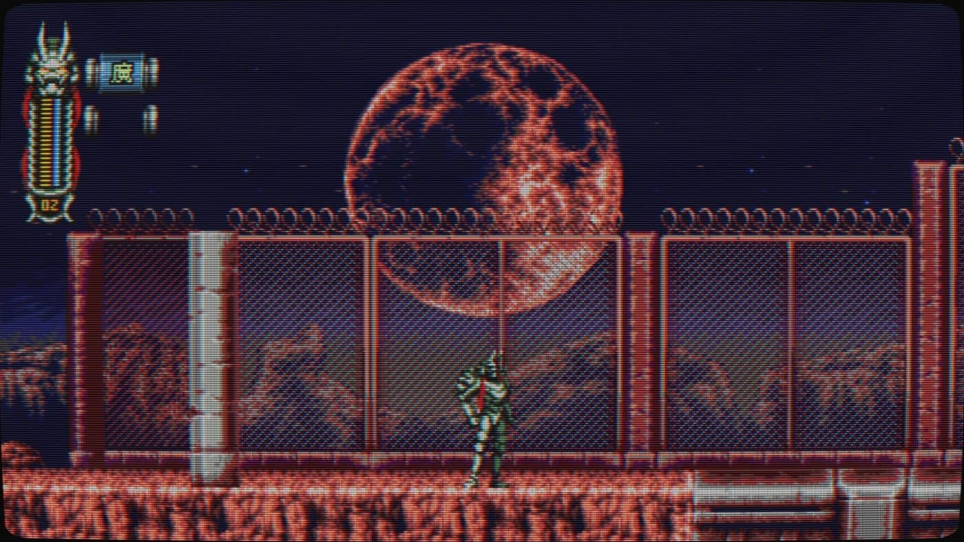 The pixel artwork of vengeful guardian: moonrider is beautiful.