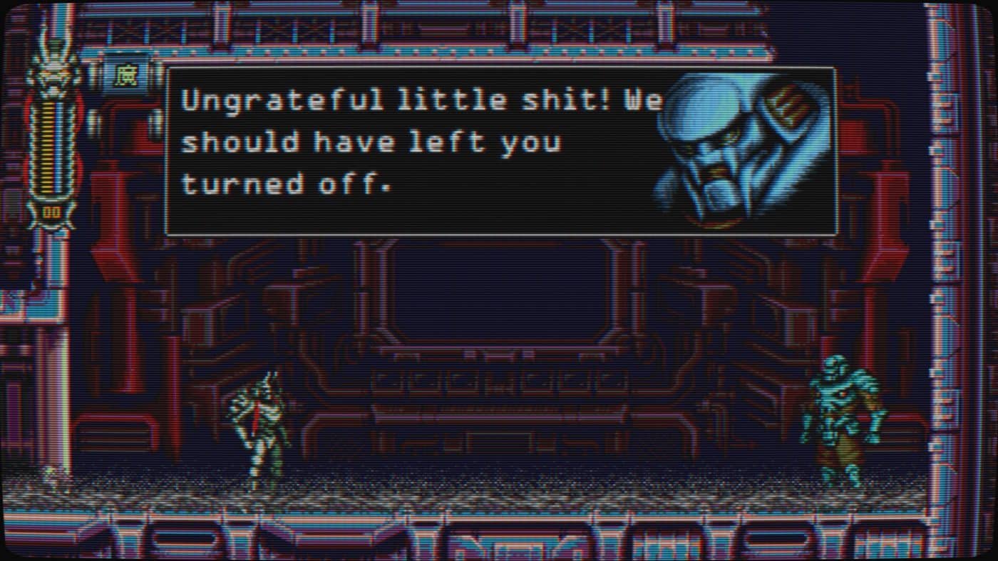 You don't come across a lot of friendly characters in Vengeful Guardian: Moonrider.