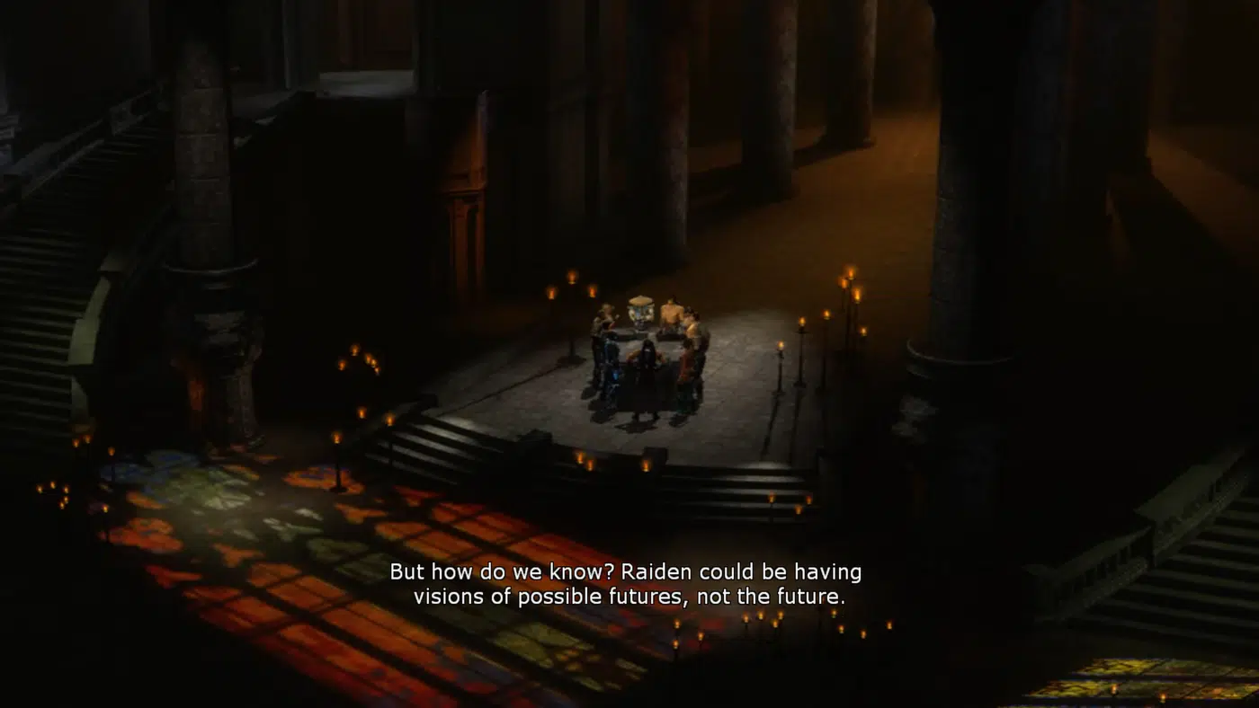Raiden has visions.