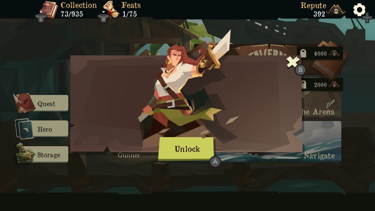 You'll constantly be unlocking things in Pirates Outlaws.