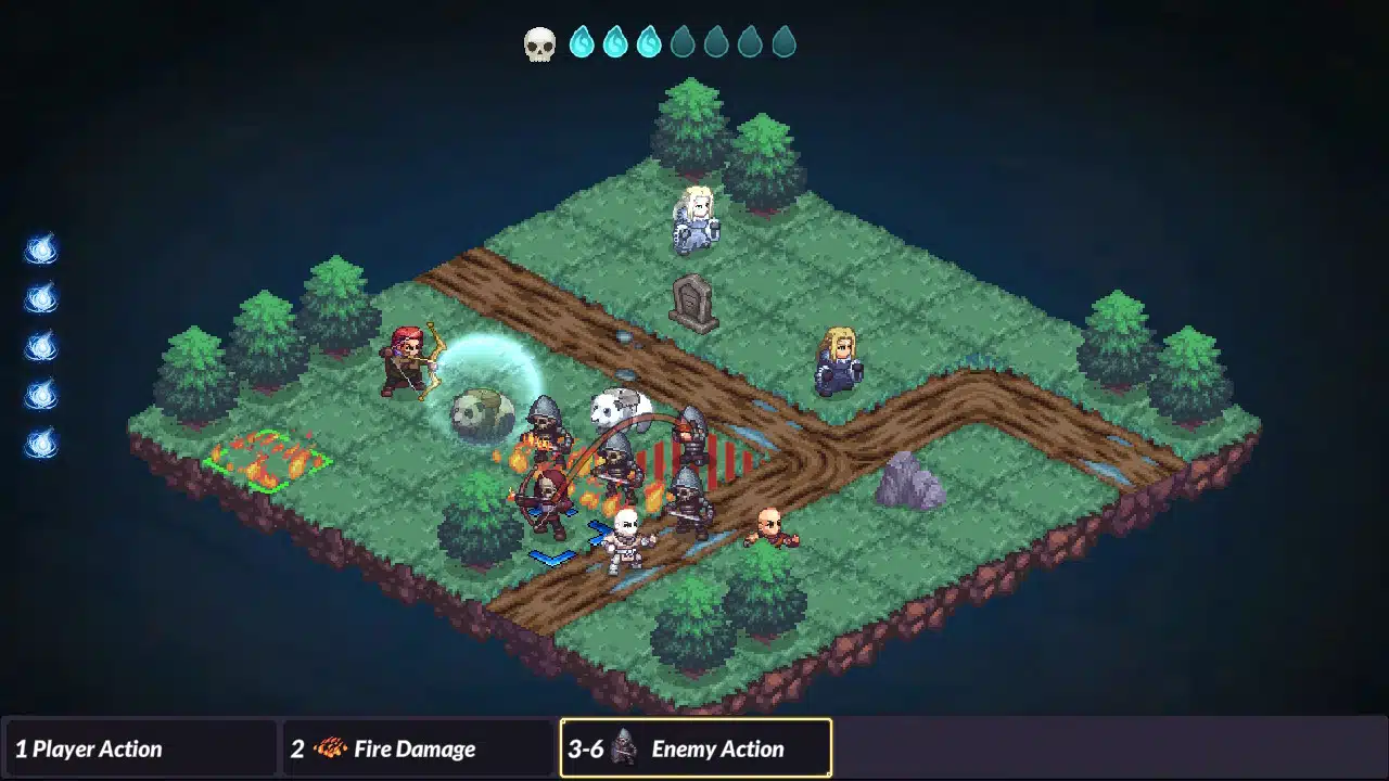 Tyrant's Blessing plays out on tiny tactical battlefields.