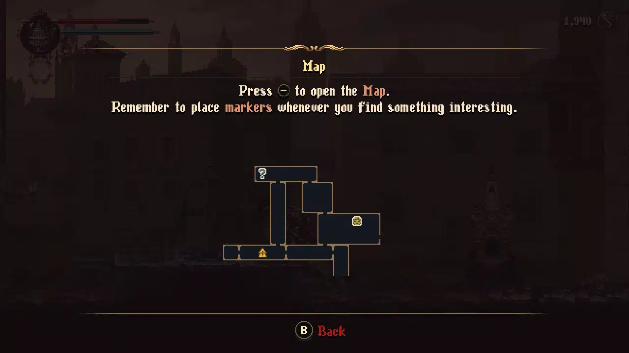 Blasphemous 2 has a fantastic map.