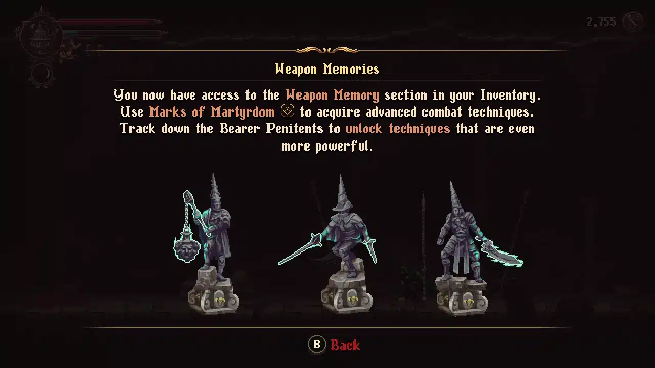 Blasphemous 2 features three different weapons for the penitent one.