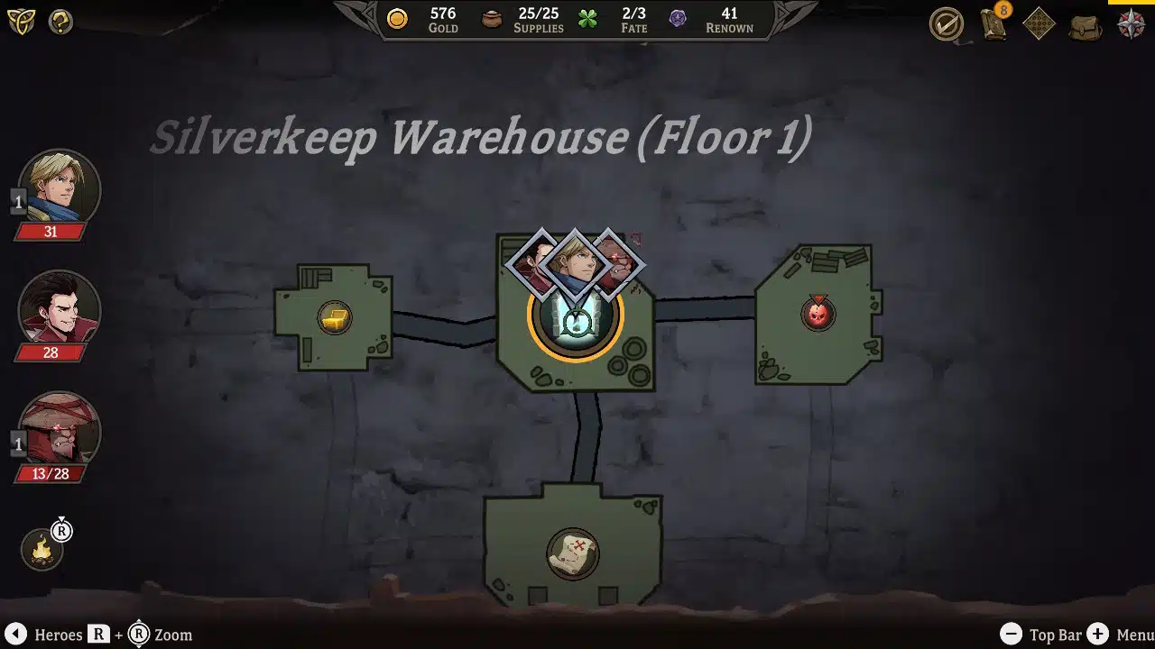 Gordian quest occassionally drops you into dungeons that give me an old-school dungeons and dragons vibe.