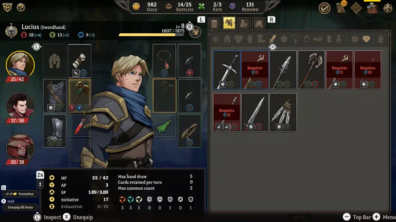 There is always a ton of information on screen in gordian quest.