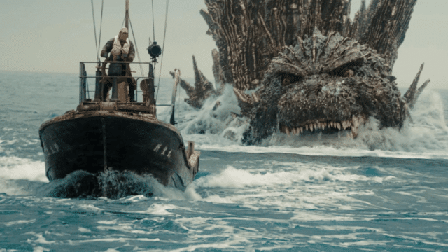 Godzilla proves to be a terrifying foe in the water