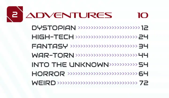 galaxy guide adventure types for starfinder 2e