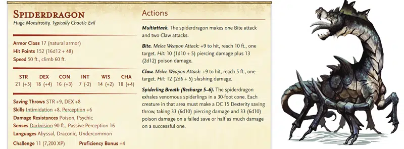 Spiderdragon. It breathes spiders.