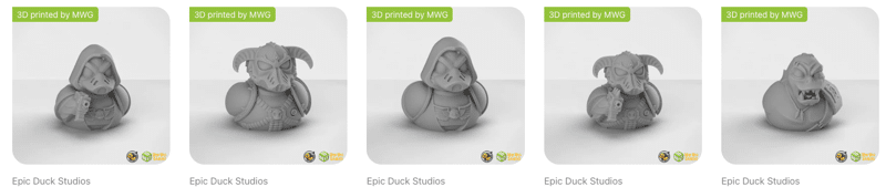 Epic duck miniatures