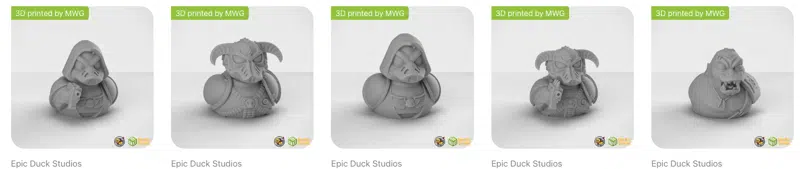 Epic duck miniatures