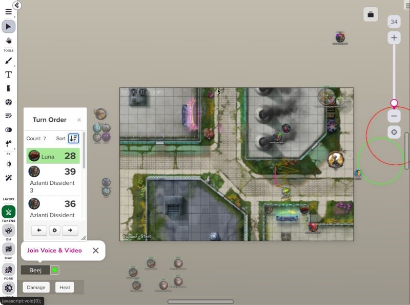 Roll20 starfinder game