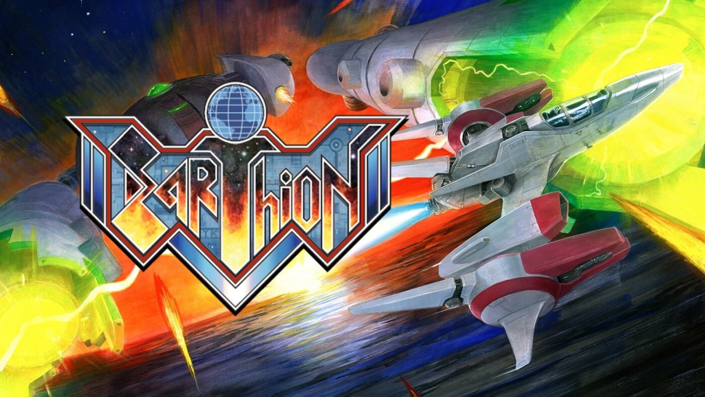Earthion key art, a spaceship fires a laser